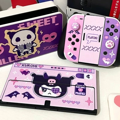 EverythingCuteClub Kuromi Purple Switch / Oled Sticker Patch Decoration Accessories Phone Cases + Ipad Cases 5 EverythingCuteClub Kuromi Purple Switch / Oled Sticker Patch Decoration Accessories Phone Cases + Ipad Cases