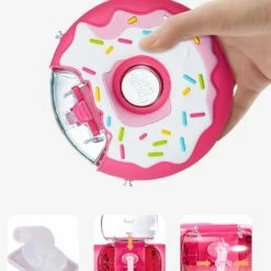 Familyout Donuts Water Bottle Cup With Straw 380ml Room Decor