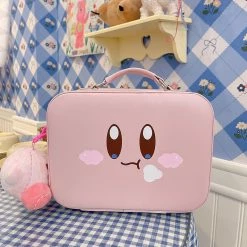 EverythingCuteClub Kirby Makeup Bag Case With Mirror Room Decor