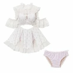 EverythingCuteClub Chinese Style Girly Swimsuit Set Two Ways Of Wearing