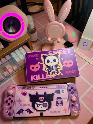 EverythingCuteClub Kuromi Purple Switch / Oled Sticker Patch Decoration Accessories Phone Cases + Ipad Cases 6 EverythingCuteClub Kuromi Purple Switch / Oled Sticker Patch Decoration Accessories Phone Cases + Ipad Cases