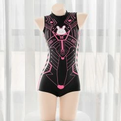 EverythingCuteClub CyberPunk D.va Theme One Piece Swim Suit + Stocking