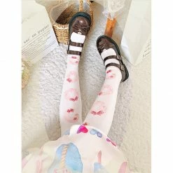 EverythingCuteClub Lingerie + Panties + Sleepwear + Socks Donuts Stocking Lolita Dress Coordinate