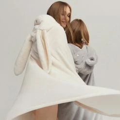 EverythingCuteClub Lingerie + Panties + Sleepwear + Socks Rabbit Lounge Set Cloak Soft And Cozy Pyjamas