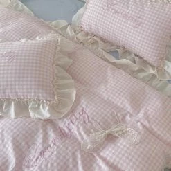 EverythingCuteClub Bed Linen / Bedding Sets Serenity Baby Blue Baby Pink Soft Pastel Bedding Set Bed Linen
