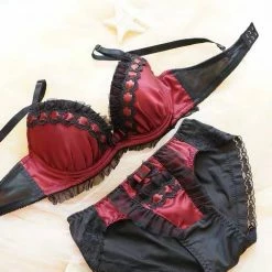 EverythingCuteClub Japan Satin Style Cover Cup Bra Set (1bra+1 Pantie)big Size Available 11 EverythingCuteClub Japan Satin Style Cover Cup Bra Set (1bra+1 Pantie)big Size Available
