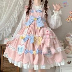 EverythingCuteClub Pre Order Macaroon Soy Milk Lolita JSK Dress Dress + Rompers