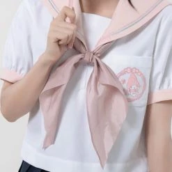 EverythingCuteClub Top Sanrio Collaboration My Melody Summer Jk Uniform Short Sleeve Shirt