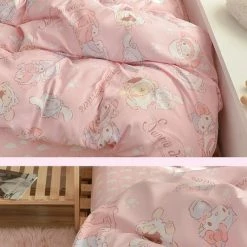 EverythingCuteClub Bed Linen / Bedding Sets My Melody Pink Cloud Bedding Sets Bed Linen