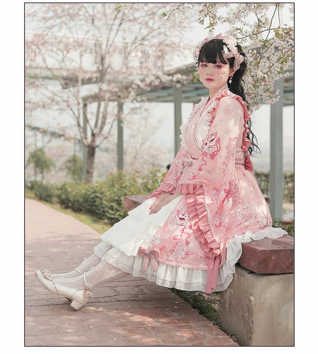 EverythingCuteClub Top The Melody Of Sakura Plus Size Lolita Fashion Kimono Style 8 EverythingCuteClub Top The Melody Of Sakura Plus Size Lolita Fashion Kimono Style