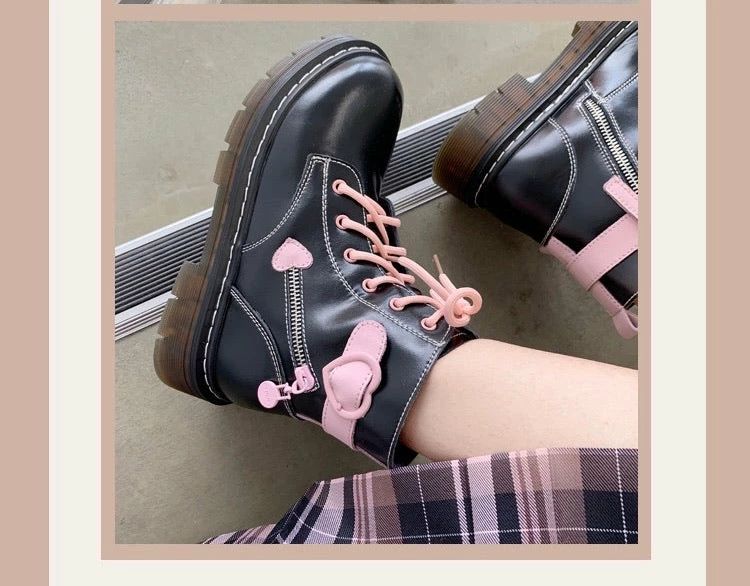 EverythingCuteClub Love Or Hate Leather Martin Boot Extra Fleece Accessories 6 EverythingCuteClub Love Or Hate Leather Martin Boot Extra Fleece Accessories