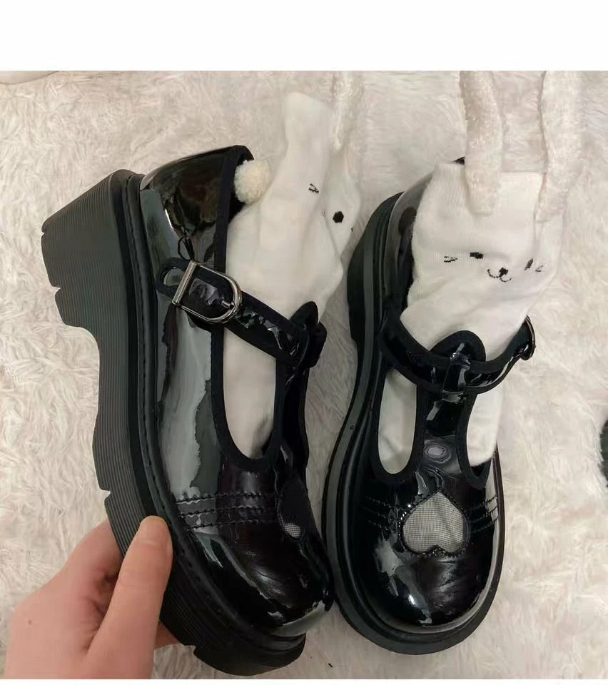 EverythingCuteClub Heart Shape Hollow-carved Design Flatform Shoes Accessories 7 EverythingCuteClub Heart Shape Hollow-carved Design Flatform Shoes Accessories