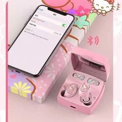 EverythingCuteClub Keyboard+Headphones +Mouses Sanrio Hello Kitty Bluetooth Headphone Earbuds