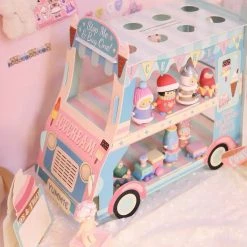 EverythingCuteClub Girly Desk Organizer Doll Display Collection Showcase