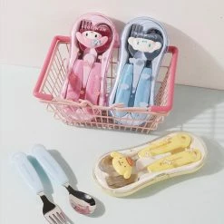 EverythingCuteClub Room Decor Sanrio Character Cinnamoroll My Melody Pom Pom Purin Stainless Steel Fork Spoon Set