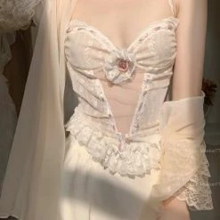 EverythingCuteClub Tipsy Rose Lingerie Set Night Dress Lingerie + Panties + Sleepwear + Socks