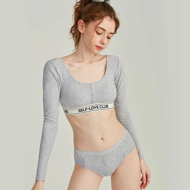 EverythingCuteClub Self Love Club Panties Unlined Crop Top Bra Lingerie + Panties + Sleepwear + Socks 6 EverythingCuteClub Self Love Club Panties Unlined Crop Top Bra Lingerie + Panties + Sleepwear + Socks