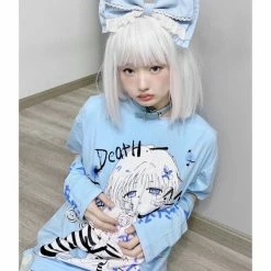 EverythingCuteClub Don’t Die Harajuku Fashion Anime Print T-shirt