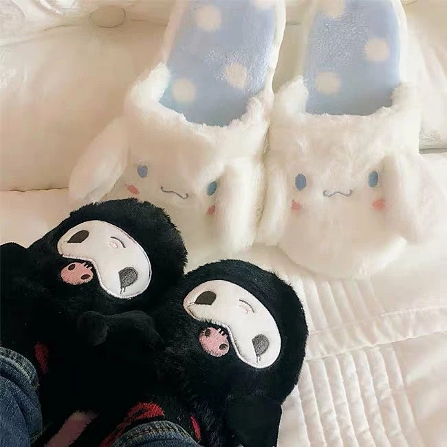 EverythingCuteClub Indoor Slippers Cinnamoroll Style / Kuromi Style Slides 3 EverythingCuteClub Indoor Slippers Cinnamoroll Style / Kuromi Style Slides
