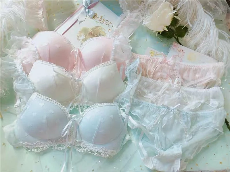 EverythingCuteClub Bralette Underwireless Underwear Girly Lace Heart 4 EverythingCuteClub Bralette Underwireless Underwear Girly Lace Heart