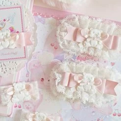 EverythingCuteClub Accessories Peach Puff Hair Pins One Pair