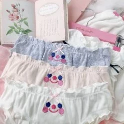 EverythingCuteClub Lingerie + Panties + Sleepwear + Socks Smile Face Panties Underwear