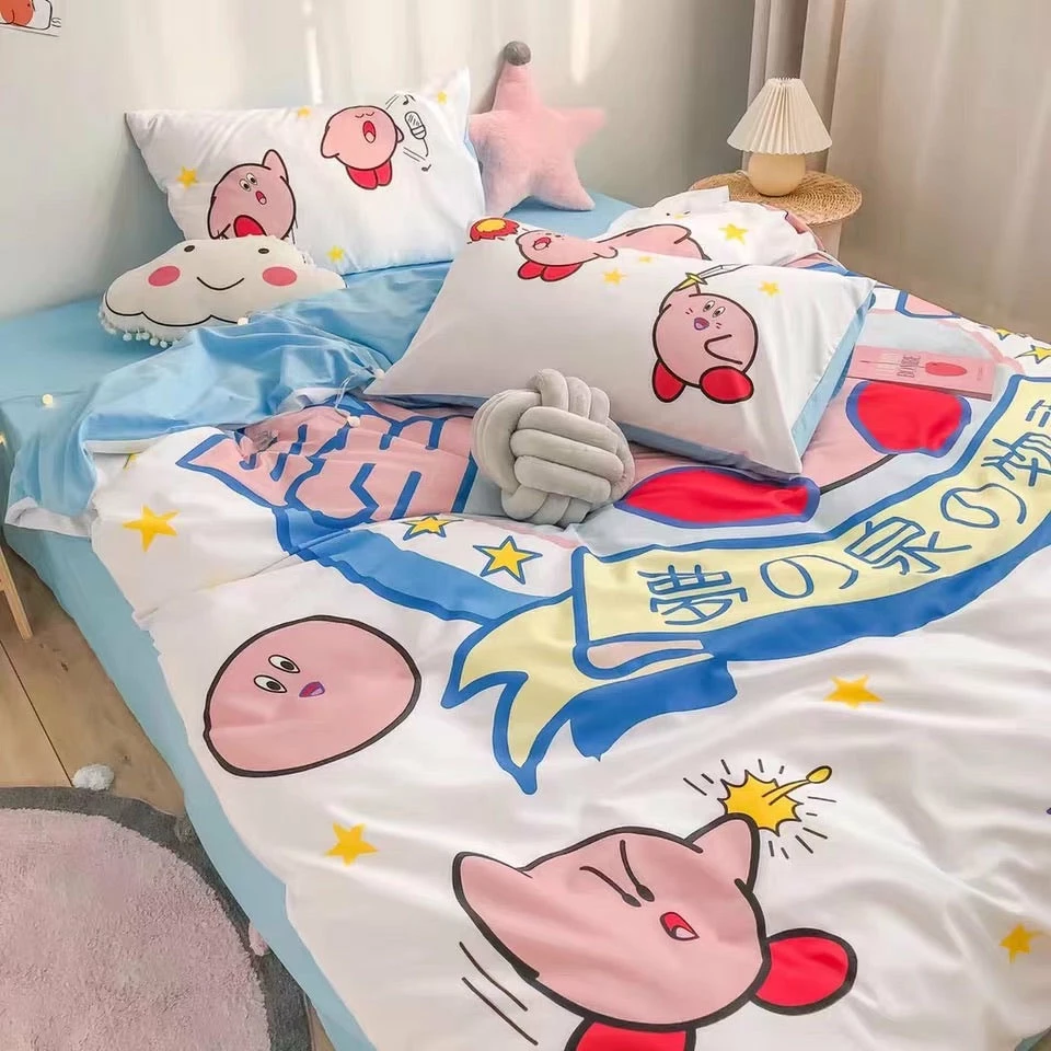 EverythingCuteClub Bed Linen / Bedding Sets Kirby Bed Linen Duvet Cover Pillow Case Bed Sheet 5 EverythingCuteClub Bed Linen / Bedding Sets Kirby Bed Linen Duvet Cover Pillow Case Bed Sheet