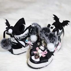 EverythingCuteClub Cute Sneakers Extra Fleece Inside Kuromi Handmade Shoes 7 EverythingCuteClub Cute Sneakers Extra Fleece Inside Kuromi Handmade Shoes