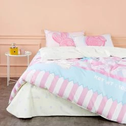 EverythingCuteClub Rabbit Strawberry Girly Room Bedding Set Cotton Bed Linen Bed Linen / Bedding Sets 12 EverythingCuteClub Rabbit Strawberry Girly Room Bedding Set Cotton Bed Linen Bed Linen / Bedding Sets