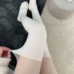 EverythingCuteClub Splicing White Pantyhose Stocking 9 EverythingCuteClub Splicing White Pantyhose Stocking