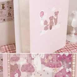 EverythingCuteClub, Fairylady Room Decor Girly Bear Forest Design Document Organizer Binder A4 Size 30 Pages 12 EverythingCuteClub, Fairylady Room Decor Girly Bear Forest Design Document Organizer Binder A4 Size 30 Pages