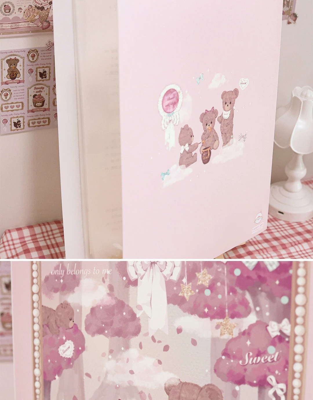 EverythingCuteClub, Fairylady Room Decor Girly Bear Forest Design Document Organizer Binder A4 Size 30 Pages 7 EverythingCuteClub, Fairylady Room Decor Girly Bear Forest Design Document Organizer Binder A4 Size 30 Pages