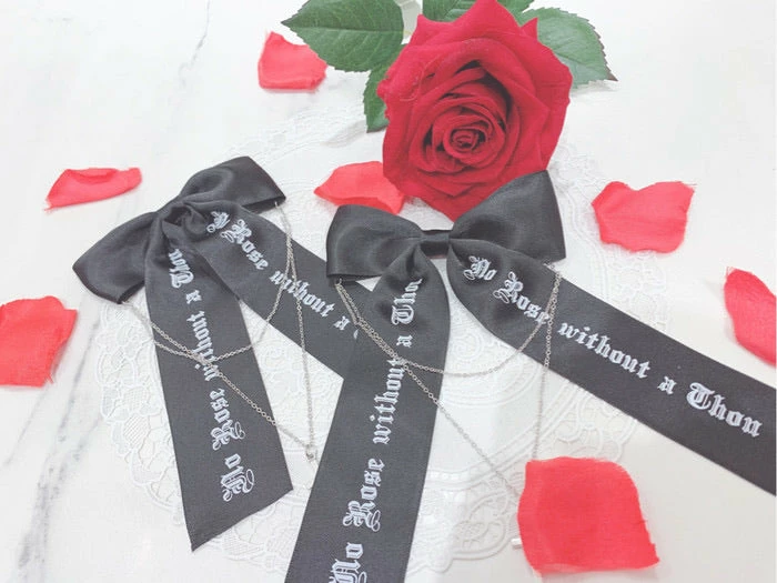 EverythingCuteClub Accessories Hairpins Cross Chain Gothic Ribbon 4 EverythingCuteClub Accessories Hairpins Cross Chain Gothic Ribbon