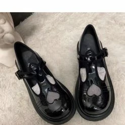 EverythingCuteClub Heart Shape Hollow-carved Design Flatform Shoes Accessories 13 EverythingCuteClub Heart Shape Hollow-carved Design Flatform Shoes Accessories