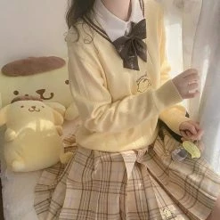 EverythingCuteClub, Kyouko Clearance Sanrio Collaboration Sweater Cinnamoroll Mymelody Pompompurin Kuromo