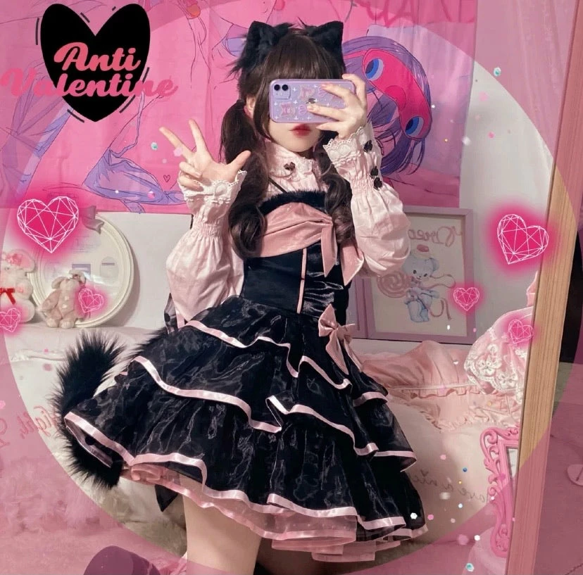 EverythingCuteClub Pre-order Be Your Sweet Kitty (top/ Skirt) Lolita Dress 5 EverythingCuteClub Pre-order Be Your Sweet Kitty (top/ Skirt) Lolita Dress