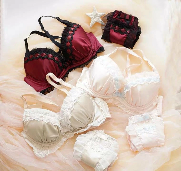 EverythingCuteClub Japan Satin Style Cover Cup Bra Set (1bra+1 Pantie)big Size Available 3 EverythingCuteClub Japan Satin Style Cover Cup Bra Set (1bra+1 Pantie)big Size Available