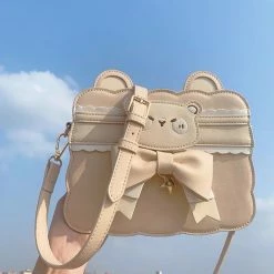 EverythingCuteClub Milk Tea Bear Crossbody Bag Accessories
