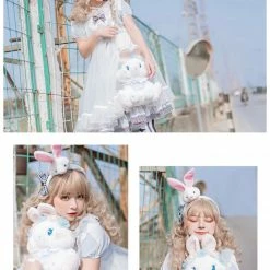EverythingCuteClub Wreath Rabbit Lolita Doll Bag