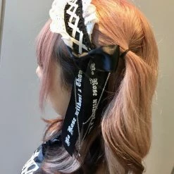 EverythingCuteClub White Black 地雷系 Hairband KC Jewellery/Hair Accessories/Hats 9 EverythingCuteClub White Black 地雷系 Hairband KC Jewellery/Hair Accessories/Hats