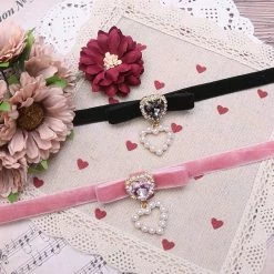 EverythingCuteClub Velvet Choker 2021 Winter Handmade