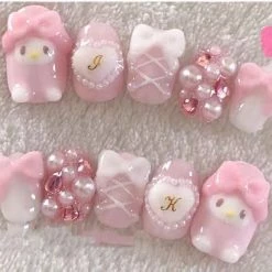 EverythingCuteClub My Melody Nails Customized Accessories