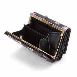 EverythingCuteClub Kuromi Style Black Purple Ribbon Wallet