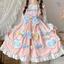 EverythingCuteClub Pre Order Macaroon Soy Milk Lolita JSK Dress Dress + Rompers