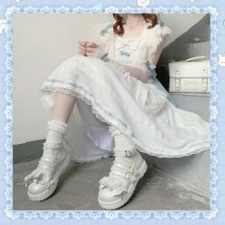 EverythingCuteClub Wishful Star Lolita Shoes Laser Patent Leather Platform Shoes