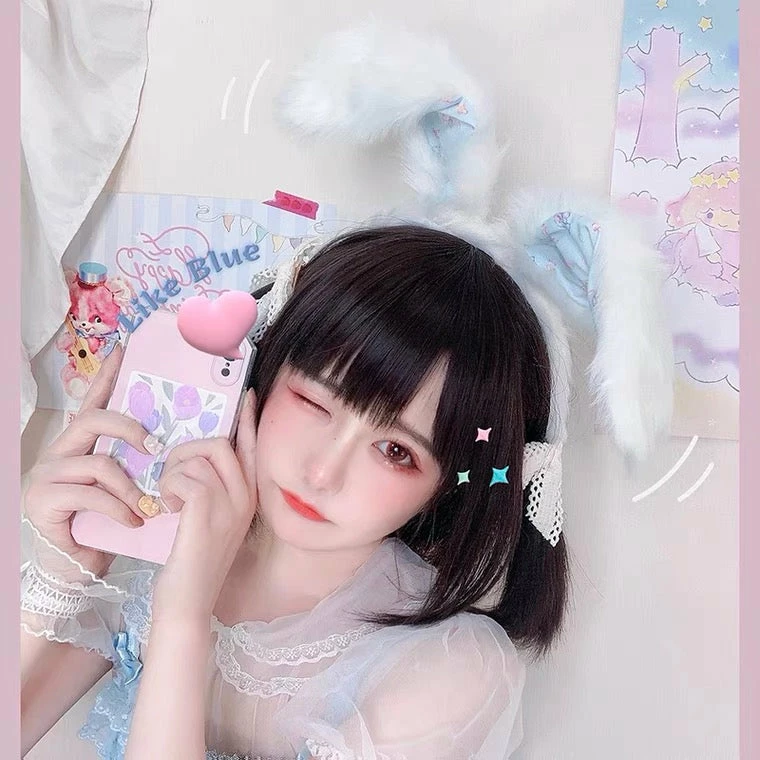 EverythingCuteClub Accessories Rabbit Ear Hair Band KC Lolita Coord Photography 4 EverythingCuteClub Accessories Rabbit Ear Hair Band KC Lolita Coord Photography