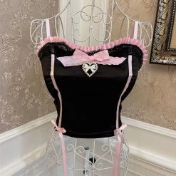 Meiniu Black+pink Halter Top / Tutu Skirt