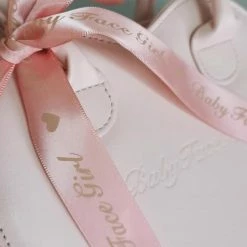 Baby Face Accessories Heart Shape Ribbon Mini Handbag Crossbody Bag