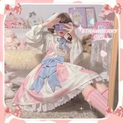 EverythingCuteClub Little Milk Cake Cute Kawaii Dress Jsk/strap Dress
