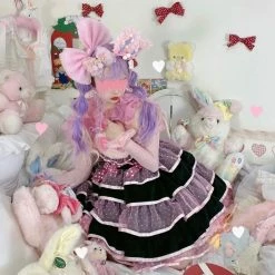 EverythingCuteClub, Creamycuteipie Dress + Rompers Sweet Rabbit Peach Bunny Lolita Dress